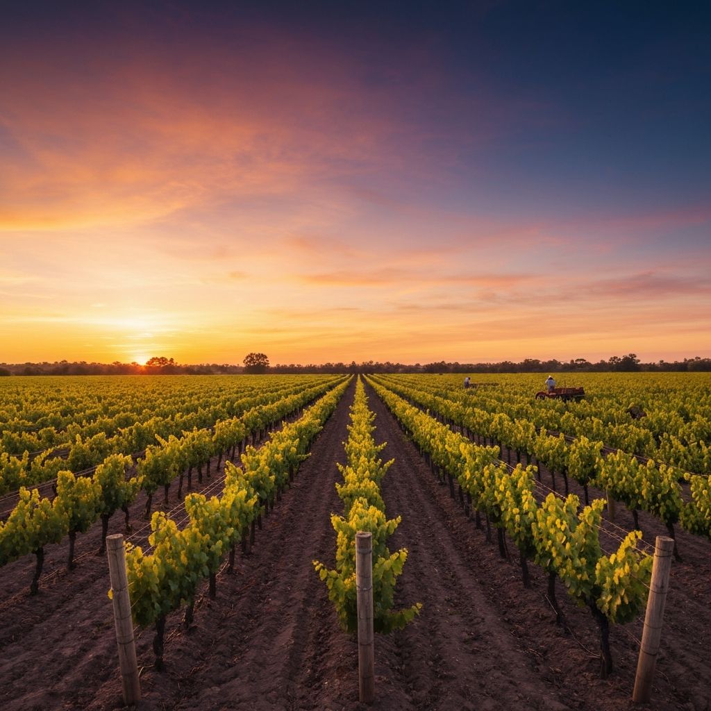 Viñedo al atardecer